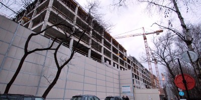 Строительство многопрофильной клиники ВМА, улица Доктора Короткова