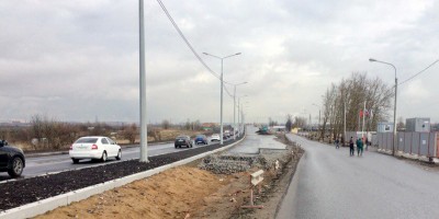 Петербургское шоссе, дорога на путепровод