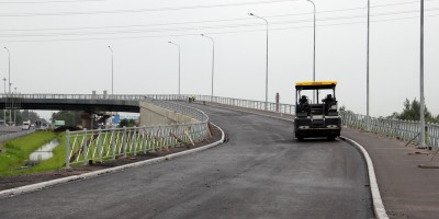 Московское шоссе, северный путепровод, готовый съезд