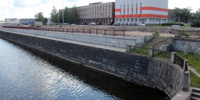Набережная Обводного канала, строительство стенки