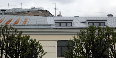 Конюшни Михайловского замка, мансарда, окна