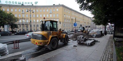 Обуховская площадь, ремонт тротуаров
