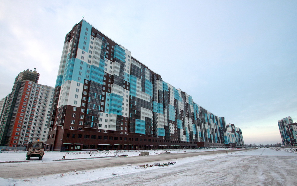 На Комендантском сдали еще два жилых дома бело-голубого микрорайона —Новости строительства Санкт-Петербурга — Канонер
