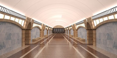 Станция метро Горный институт, центральный зал