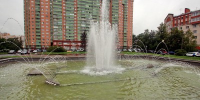 Шушары, фонтан на Первомайской улице