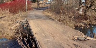 Скачки, мост через Дудергофку на Авиационной улице