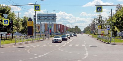 Перекресток проспекта Буденного и Санкт-Петербургского шоссе