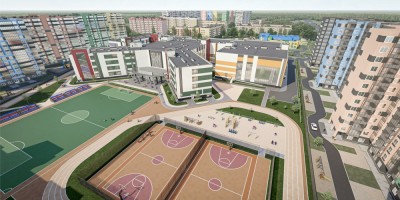 Пискаревский проспект, проект школы, стадионы