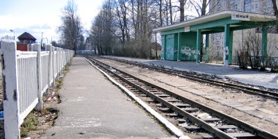 Станция Юный Малой Октябрьской детской железной дороги в 2007 году