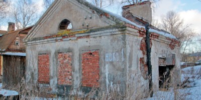 Старо-Паново, сталинское здание на Красной улице