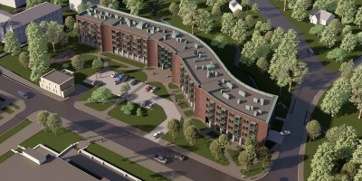 Зеленогорск, проспект Ленина, проект жилого дома, вид сверху