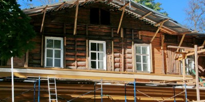 Красное Село, проспект Ленина, дом 114, дворец Михаила Павловича, ремонт заднего фасада