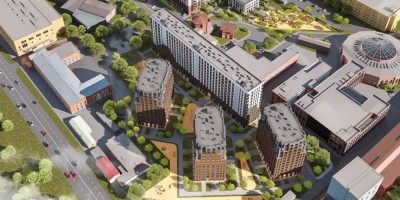 Митрофаньевское шоссе, дом 2, корпус 7, проект жилого дома, вид сверху