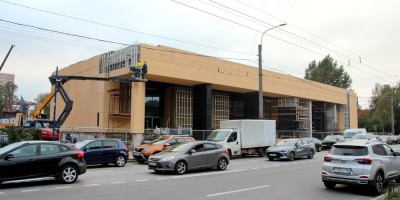 Станция метро Путиловская, строительство вестибюля на улице Васи Алексеева