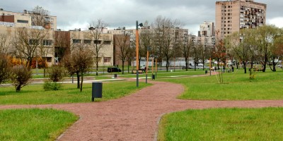 Федоровский сквер со стороны Загребского бульвара