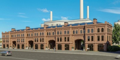 Новгородская улица, 11, проект реконструкции электростанции ТЭЦ, вид с Синопской набережной, административное здание