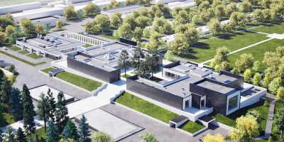 Шафировский проспект, 12, крематорий, проект реконструкции, вариант 1, вид сверху Шафировский проспект, 12, крематорий, проект реконструкции, вариант 1, вид сверху