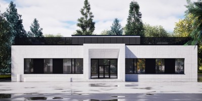 Шафировский проспект, 12, крематорий, проект реконструкции, вариант 2, административно-бытовой корпус Шафировский проспект, 12, крематорий, проект реконструкции, вариант 2, административно-бытовой корпус