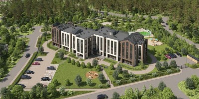 Парголово, Торфяное, Кооперативная улица, 17, проект жилого дома, вид сверху Парголово, Торфяное, Кооперативная улица, 17, проект жилого дома, вид сверху