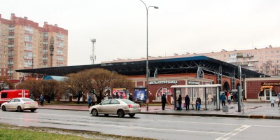 Улица Дыбенко, 16, Правобережный рынок, после пожара Улица Дыбенко, 16, Правобережный рынок, после пожара