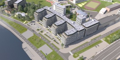 Выборгская набережная, 61, проект жилого дома, вид сверху Выборгская набережная, 61, проект жилого дома, вид сверху