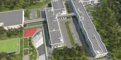 Молодежное, Средневыборгское шоссе, дом 14, новый корпус, вид сверху