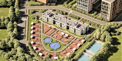 Орлово-Денисовский проспект, проект детского сада, вид сверху