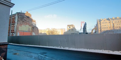 Переулок Лодыгина, после сноса Переулок Лодыгина, после сноса