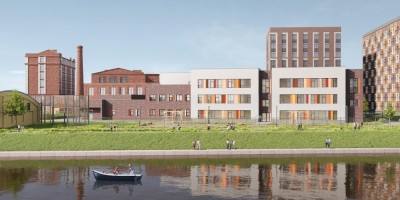 Ремесленная улица, проект детского сада, вид с реки Ждановки Ремесленная улица, проект детского сада, вид с реки Ждановки