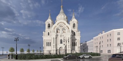 Синопская набережная, проект воссоздания Борисоглебской церкви, вид с проспекта Бакунина Синопская набережная, проект воссоздания Борисоглебской церкви, вид с проспекта Бакунина