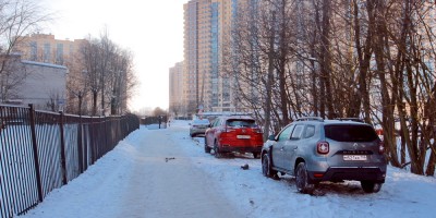 Торфяное, улица Михаила Дудина, пешеходная дорожка