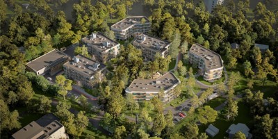 Зеленогорск, угол Пограничной и Бронной улиц, проект гостиничного комплекса, вид сверху Зеленогорск, угол Пограничной и Бронной улиц, проект гостиничного комплекса, вид сверху