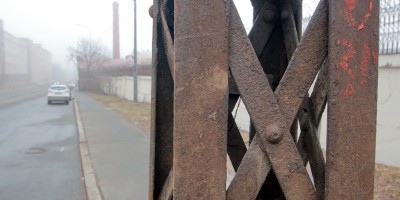 Екатерингофский мост, трамвайная опора, конструкции