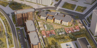 Улица Георгия Чернышева, проект детского сада, вид сверху