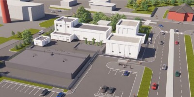 Кронштадт, угол Цитадельской дороги и Цитадельского шоссе, очистные сооружения поверхностного стока, проект, вид сверху